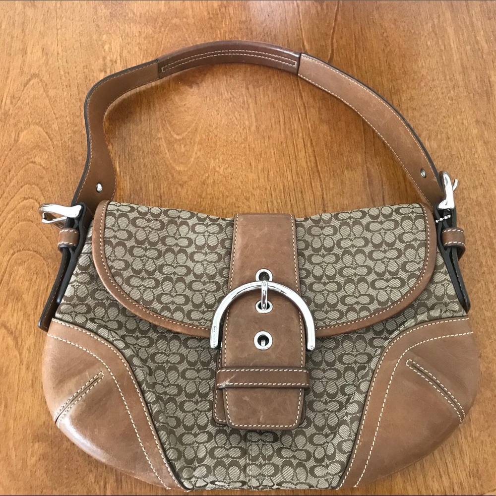 Authentic Coach mini signature canvas soho bag